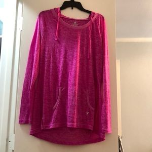 Pink old navy hooded active wear top